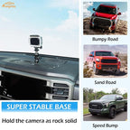 Car Center Console Dashboard Storage Organizer Tray with Dash Cam Mount Holder Compatible with Toyota Tundra/Sequoia 2022-2026, Car Cameras Bracket for Go pro/Action Camera Video Record Accessories