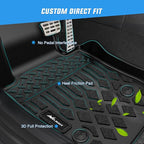 Nilight Floor Mats for Tesla Cybertruck Cyber Truck 2023 2024 2025 2026 All Weather Custom Fit Heavy Duty Floor Liners