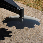 Titan Attachments Skid Steer Ice Scraper with Down Pressure, Pivoting Center Point, and Replaceable Notched Disc - Move Forward, Backward, and Side to Side for Efficient Snow and Material Removal