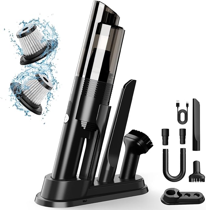 Handheld Vacuum Cordless,10KPA Powerful Suction Car Vacuum with 2-Speed, Vacuum Cleaner with Charging Dock, Portable Lightwei