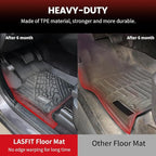 LASFIT Floor Mats & Cargo Mat for Mercedes Benz G Class 2026 2025 2024 2023 2019-2022 G550 / G580 / G63 AMG SUV, All Weather TPE Custom Fit Car Mats for G Class, 1st & 2nd Row Floor Liners & Trunk Mat