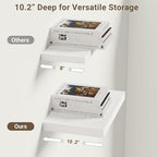 Vivelove 10 in Deep Floating Shelves for Wall, 10.2" x 10.2" x 1.5" Shelves for Room Wall Mounted, 1.5 Inch Thick Shelf for B