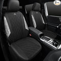 CAR PASS Oxford Bling Diamond Car Seat Covers 2 Front Interior Sets, Waterproof Shining Glitter Sparkly Crystal Universal Arm
