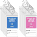 Clabby 50 Sets Cruise Clear Luggage Tags Holders Bag with Loops for Carnival, PVC Waterproof Tag for Travel Supplies