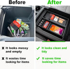PIMCAR Center Console Organizer for 2024 2025 2026 Ford F150 & F150 Lightning Insert ABS Plastic Tray Armrest Storage Box Interior Accessories(Work Great with The OEM Tray)- Only One Tray