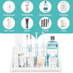 Toothbrush Holder Instant-Dry Organizer - Bathroom Countertop Organizer Kids Electric Toothbrush Toothpaste Holders - 7 Slots