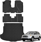Auxko All Weather Floor Mats Cargo Mat for Honda CRV 2007 2008 2009 2010 2011 All Season TPE Accessories Guard Odorless Anti-Slip Floor Liners Trunk Mat