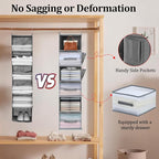 6-Tier Hanging Closet Organizer with 3 Drawers and Side Pockets – Multi-Functional Storage for Shoes, Belts, Purses, and Clot