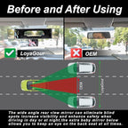 15" Car Rearview Mirror with Baby Mirror,Panoramic Wide Angle Clip-on Car Rearview Mirror,Reduce Blind Spot Effectively for Cars, SUVs & Trucks