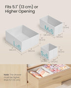 SONGMICS Drawer Organizers, Dresser Divider Organizers, Set of 18, Foldable Fabric Storage Boxes for Socks, Underwear, Bras, 