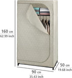 WENKO Balance 64511100 Wardrobe with Shelf Mobile Wardrobe 90 x 160 x 50 cm Beige