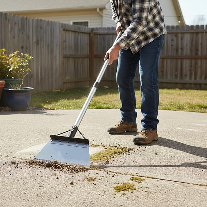 Garden Flat Shovel, 60in Heavy Duty Multi-Purpose Cleaning Shovel, Floor Scraper, Snow Shovel, for Trimming Lawn Edges, Removing ice and Snow, and Cleaning The Ground