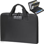 Accordion File Organizer with Combination Lock,Fireproof Expanding File Folder with Multi Pockets,13 Pockets Document Organiz