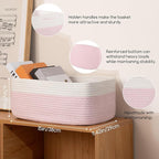 OIASKET Storage Baskets for Organizing 3 Pack, Woven Baskets for Shelves, Closet Organizer Bins Empty Gift Basket Toy Storage