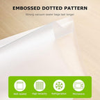 Bonsenkitchen Precut Vacuum Bags 100 Quart 8" x 12", BPA Free, Commercial Grade Textured Food Sealer Bag, Thick Embossed Bags