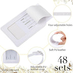 Amylove 48 Sets Leather Luggage Tags Bulk Wedding Favors Luggage Tags for Guests Bridal Gifts Wedding Bridal Shower Gift PU L