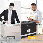 Small Next of Kin Box Organizer with 5 A4 Hanging Folder,Important Document Organizer with Combination Lock Fireproof File Bo