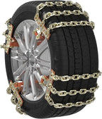 SCITOO 225-275mm Snow Chains for Car Pickup Trucks SUV,8 Pack Quick Easy Installation Tire Traction Chain,Portable Reusable A