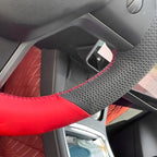 MEWANT Hand Stitched Steering Wheel Cover for Tesla Model 3 2017-2023 / Model Y 2020-2023 for Tesla Model 3/Y Accessories