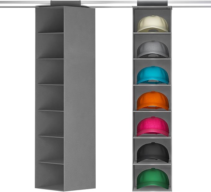 Lifewit Hat Organizer for Baseball Caps, Hat Rack Hanging Storage, Non-Woven Fabric Display Shelf Holds Up to 40 Hats, Cap Ho