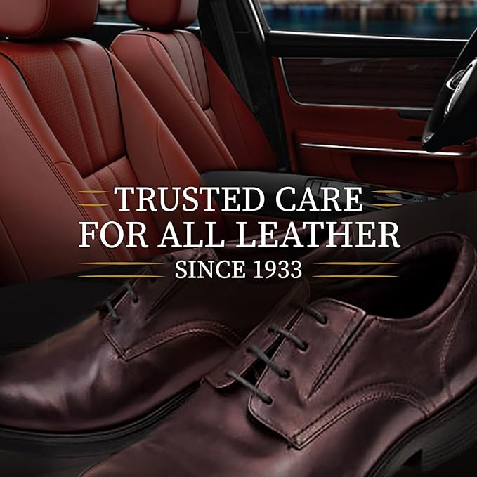 Lexol Deep Leather Conditioner, Use on Car Leather Upholstery, Shoes, Boots, Furniture and Other Leather Accessories, 101.4 F
