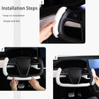 Steering Wheel Cover for Tesla Yoke Steering Wheel, Car Steering Wheel Cover for Tesla Model S 2021-Present/Model X 2021-Present Steering Wheel Accessories White