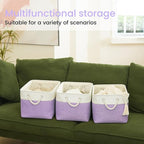 Large Storage Baskets- 15x11x10 inch Storage Bins for Shelves and Closet Organizing, Foldable Fabric Bin for Home Organizatio
