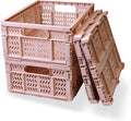 20L Foldable Crates, 4Pack Plastic Baskets for Home and Office,Plastic Folding baskets,Collapsible Crates for Chrismas Gifts,