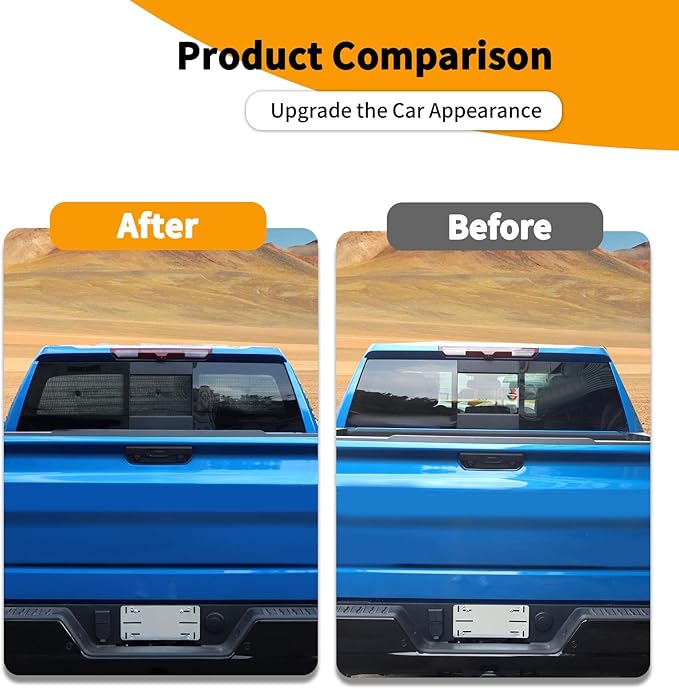 Hoolcar Windshield Sunshade Side Window Sun Shade Sunscreen Heat Insulation Rear Window Sun Visor Fit for Chevrolet Silverado Sierra GMC 2019-2024, 6PCs