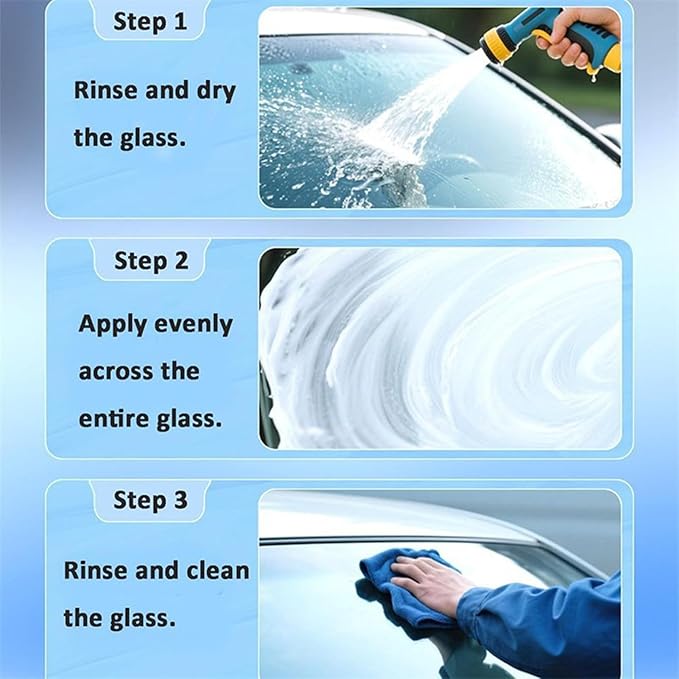 Film Cleaning Brush: Rain Vision Coating, Automotive Glass Polishing Cleaner, Portable Window Stain Remover Tool, PA Cleaning