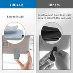 Yuoyar 2 Packs Magnetic Sunglass Holder for Car Visor - Universal Sunglasses Clip for Different Size Eyeglasses - Convenient Interior Car Accessories (Blue)