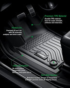 VIWIK Floor Mats for 2022-2023 Tucson (Not for Hybrid), Car Mats All Weather Protection Custom Floor Liners Full Set Include 1st and 2nd Row Front & Rear Black Car Liners