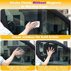 XCBYT Square Car Window Shades for Side & Windshield - 2 Pack Static Cling Driver Side Window Sun Shade, Glare Blocker Car Sun Shade with Durable Mesh & Dark PVC Film, Universal Fit (9.84" x 7.09")