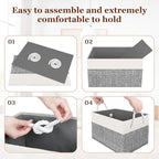 StorageTastic Storage Bin,Collapsible Storage Basket For Organizing,Large Storage Boxes With Rope Handles,Storage Containers,