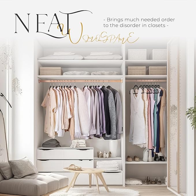 HOUSE DAY Black Velvet Hangers 300 Pack, Premium Clothes Hangers Non-Slip Felt Hangers, Sturdy Black Hangers Heavy Duty Coat 