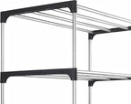 Whitmor 7-Tier Shoe Rack - Small Space Solution - Store up to 14 Pairs of Shoes - Organize Shoes & Accessories - Chrome & Bla