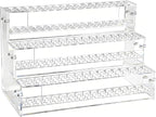 144-Slots Pen Holder for Craft Shows,3-Tier Acrylic Pen Display Stand Holders for Vendors,12mm Beadable Pens Display Beaded P
