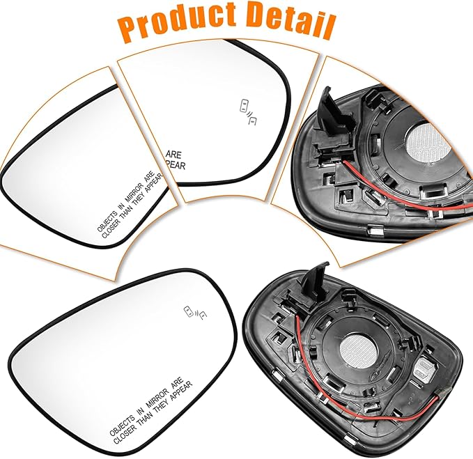 Heated & Blind Spot Right Passenger Side Mirror Glass Compatible with Lexus ES300h ES350 2013-2018,IS250 IS350 2015-2020,LS350 2013-2017,GS350 2013-2020,CT200h 2011-2017,RC300 RC350 2015-2019