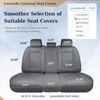 Coverado Rear Seat Covers, Leather Back Seat Cover for Car, Universal Waterproof Automotive Seat Cushion Protector for Most C