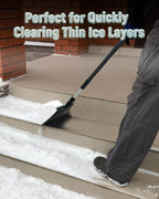 Flat Shovel, 60 inch Ice Scraper, Snow Shovel, Floor Scraper with Adjustable Long Handle, Heavy Duty Ice Chopper, Multifunctional Weed Removal Tool for Driveway, Walkway, Garden and Outdoor Cleaning