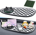 Multifunction Car Anti-Slip Mat, Car Anti Slip Mat Phone Holder, 3-in-1 Rotating Dashboard Mat: Phone Holder + Temporary Park