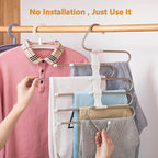 Kalimdor Pants Hangers 2 Pack Space Saving Metal Closet Organizer,Clothes Pants Hangers,Anti-Slip Design,Closet Organizers an
