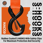 Ratchet Tie Down Straps, 2340lb Break Strength, 4pc 1inch x 16FT Tie Down Strap Set with Padded Handles & Coated S Hook W/Safety Clip, Cargo Strap Tie Down for Motorcycle, Truck (Orange)