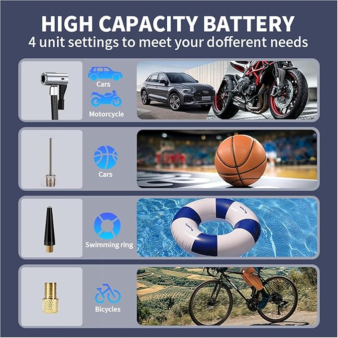 Car Jump Starter with Air Compressor 4000A Peak Battery Jump Starter 14.8V 150PSI Inflator Auto Booster 15000MA Jump Box (up