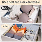 Criusia Drawer Organizer Clothes, 8 Pack Underwear Drawer Organizer, Foldable Cloth Storage Box Closet Organizers and Storage