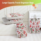 5 Set Compression Packing Cubes, Suitcase Organizer, Lightweight Travel Essentials, Compression Bags For Travel Accessories L