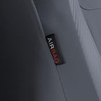 Flying Banner car seat Covers Protects Water Proof Faux Leather Carbon Fiber Front and Rear Bench Split 40/60 50/50 60/40(Gra