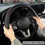 Microfiber Leather Steering Wheel Cover Large Size for Ford F150 F250 F350 F450 RAM 4Runner Tacoma Tundra Sequoia Model S Mod