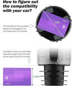 JOYTUTUS Bling Cup Holder Expander for Car, Stable Car Cup Holder Expander for YETI, Hydro Flask, Fit 18-40 oz Bottles and Mu