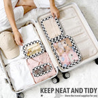 YOPCDJ 5PCS Diaper Bag Organizer Pouch Set, TSA Approved Toiletry Bag，Clear Waterproof TPU Makeup Bag Set Travel Organizer Ba